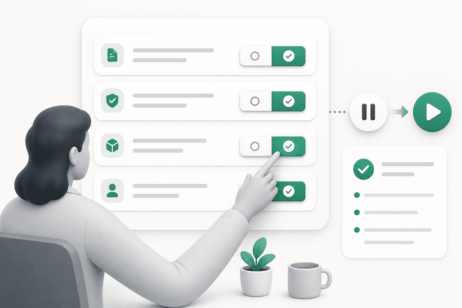 Human-in-the-loop verification checklist before generation